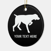 Duits Shorthaired Pointer silhouette Keramisch Ornament (Links)