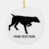 Duits Shorthaired Pointer silhouette Keramisch Ornament (Achterkant)