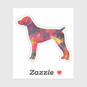 Duits Shorthaired Pointer Silhouette multi Sticker