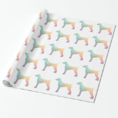 Duits Shorthaired Pointer Silhouette pastel Cadeaupapier (Uitgerold)