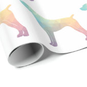 Duits Shorthaired Pointer Silhouette pastel Cadeaupapier (Rol Hoek)