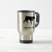 Duits Shorthaired Pointer silhouette Reisbeker (Voorkant rechts)