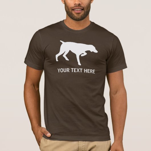 Duits Shorthaired Pointer silhouette T-shirt (Voorkant)