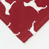 Duits Shorthaired Pointer Silhouettes Pattern Red Fleece Deken (Hoek)