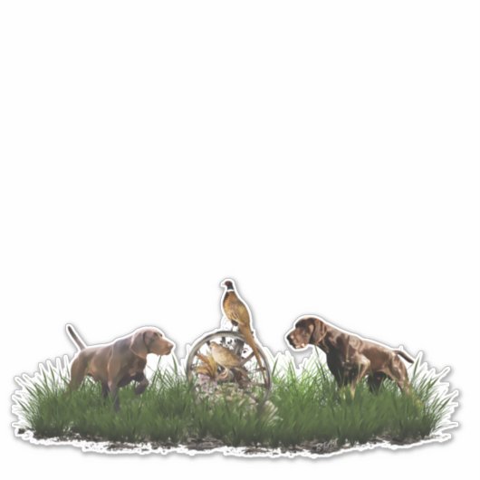 Duits Shorthaired Pointer Sticker (Voorkant)