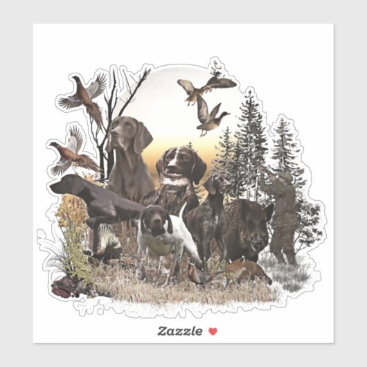 Duits Shorthaired Pointer Sticker (Vel)