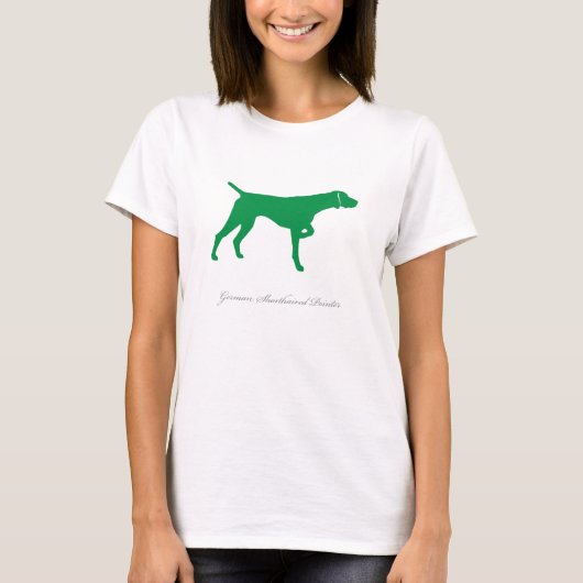 Duits Shorthaired Pointer T-shirt (groen v2) (Voorkant)