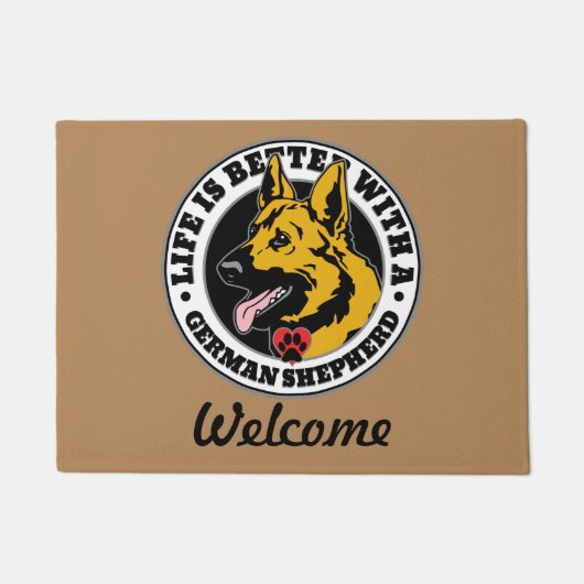 Duits sjepherd persoonlijke levenssfeer is beter deurmat (Voorkant)