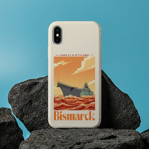 Duits Slagschip Bismarck - Oude Marineposter iPhone 16 Hoesje