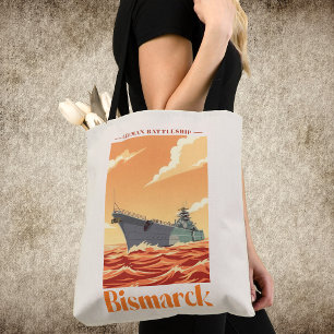 Duits Slagschip Bismarck - Oude Marineposter Draagtas