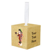 Duits "Smoker Man" Kubus Ornament (Voorkant hoekig)