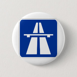 Duits Teken Autobahn Ronde Button 5,7 Cm