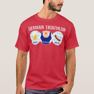 Duits Triathlon Babes Beer Brats T-shirt