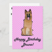 Duits Wenskaart Shepherd Happy Birthday Kaart (Voorkant / Achterkant)