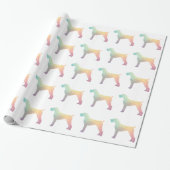 Duits Wirehaire Pointer Geo Silhouette Pastel Cadeaupapier (Uitgerold)