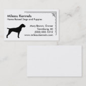 Duits Wirehaire Pointer Silhouette Visitekaartje (Voorkant / Achterkant)