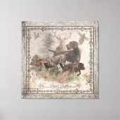 Duits Wirehaire Pointer Tapestry Faux Canvas Pr (Voorkant)