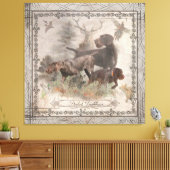 Duits Wirehaire Pointer Tapestry Faux Canvas Pr (Insitu (Woonkamer))