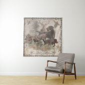 Duits wirehaire Pointer Tapestry Wandkleed (In situ)