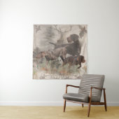 Duits wirehaire Pointer Tapestry Wandkleed (In situ)