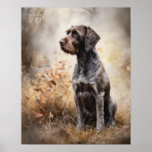 Duits Wirehaired Dog Art Print Poster (Voorkant)