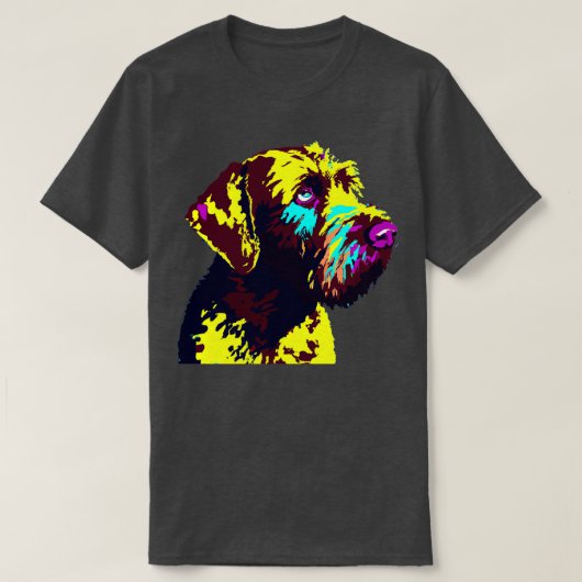 Duits Wirehaired Pointer Art Hondenliefhebber Gift T-shirt (Design voorkant)
