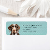 Duits Wirehaired Pointer Return Adres Label (Insitu)