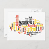 Duits Word Cloud - Deutsche Wortwolke Briefkaart (Voorkant / Achterkant)