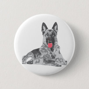 Duits zwart ronde button 5,7 cm