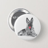 Duits zwart ronde button 5,7 cm (Voorkant /achterkant)