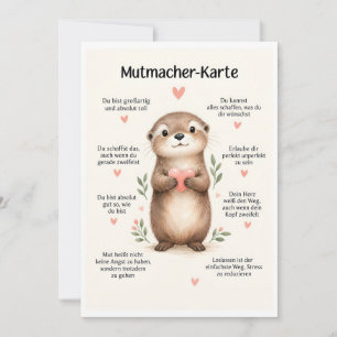 Duitse aanmoedigingskaart - charmante otter kaart
