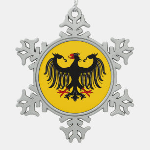 Duitse adelaar tin sneeuwvlok ornament