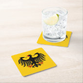 Duitse adelaar vierkante kartonnen onderzetter (Insitu)