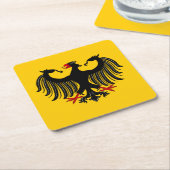 Duitse adelaar vierkante kartonnen onderzetter (Schuin)