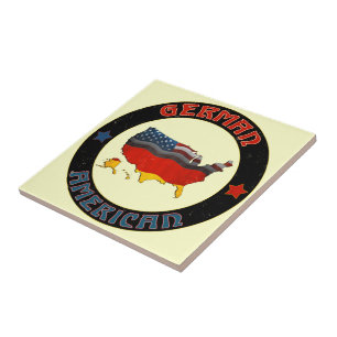 Duitse Amerikaanse vlaggen Tile Tegeltje