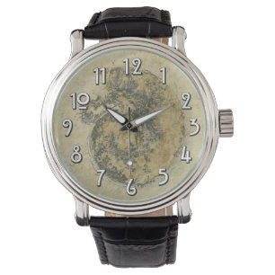 Duitse Ammoniet met Dendrites Horloge