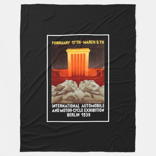 Duitse Art Deco-autotoonstelling Fleece Deken (Voorkant)