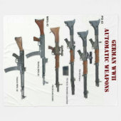 DUITSE AUTOMATISCHE WAPENS FLEECE DEKEN (Voorkant (Horizontaal))