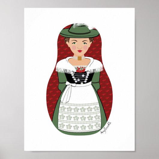 Duitse Beierse Matroesjka-poster Poster (Voorkant)
