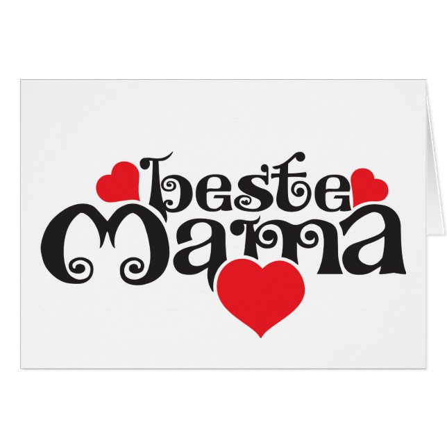 Duitse "beste mama" (Voorkant Horizontaal)