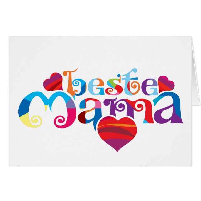 Duitse "beste mama" (Voorkant Horizontaal)