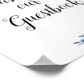 duitse blauwflorese bruiloft poster (Hoek)