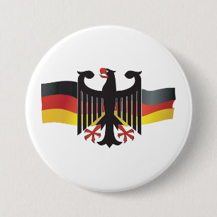 Duitse Bondsadelaar Wapen Ronde Button 7,6 Cm