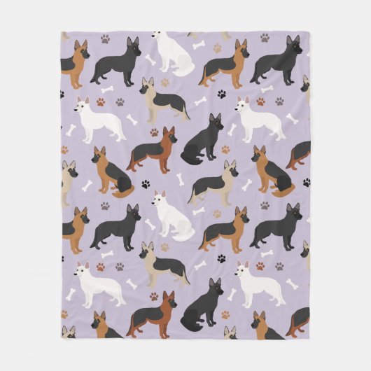 Duitse Botten en paws Fleece Blanket (Voorkant)