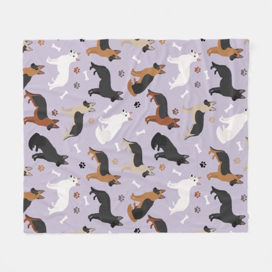 Duitse Botten en paws Fleece Blanket (Voorkant (Horizontaal))