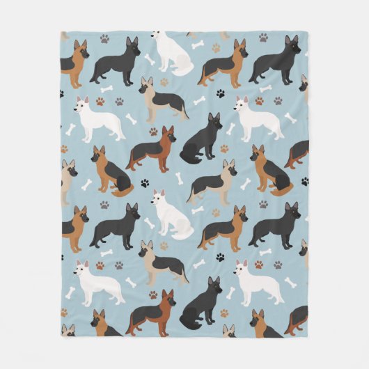 Duitse Botten en paws Fleece Blanket (Voorkant)