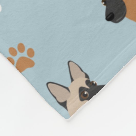 Duitse Botten en paws Fleece Blanket (Hoek)