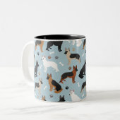 Duitse Botten van Shepherd en Mok van twee-toonkof (Voorkant links)