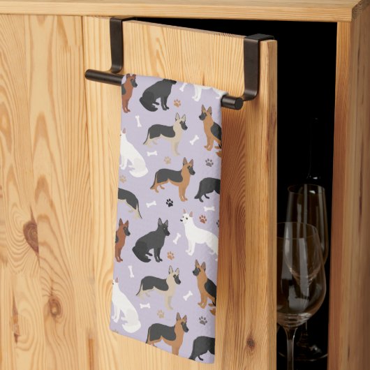 Duitse Botten van Shepherd en Paws Kitchen Towel Theedoek (Derde Gevouwen)