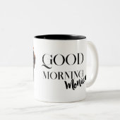 Duitse boxer close-up Mok met uw naam (Voorkant rechts)